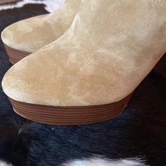 10 🔖 VERONICA BEARD Maren Platform Suede Clog Desert - Picture 6 of 11